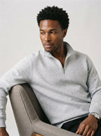 Men's Casual Polyester Half-Zip Sweatshirt