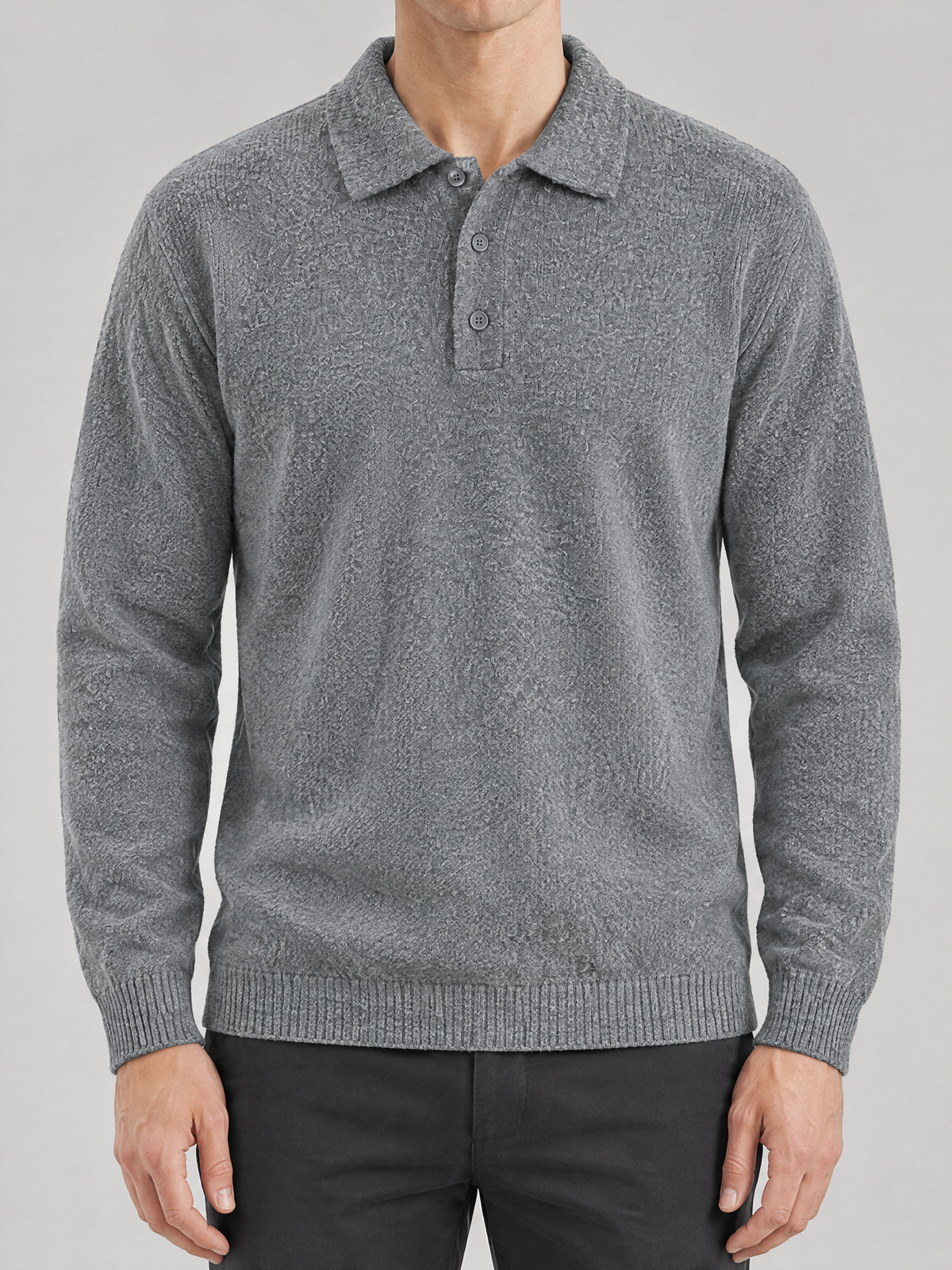 Ashford Relaxed Knit Polo Pullover