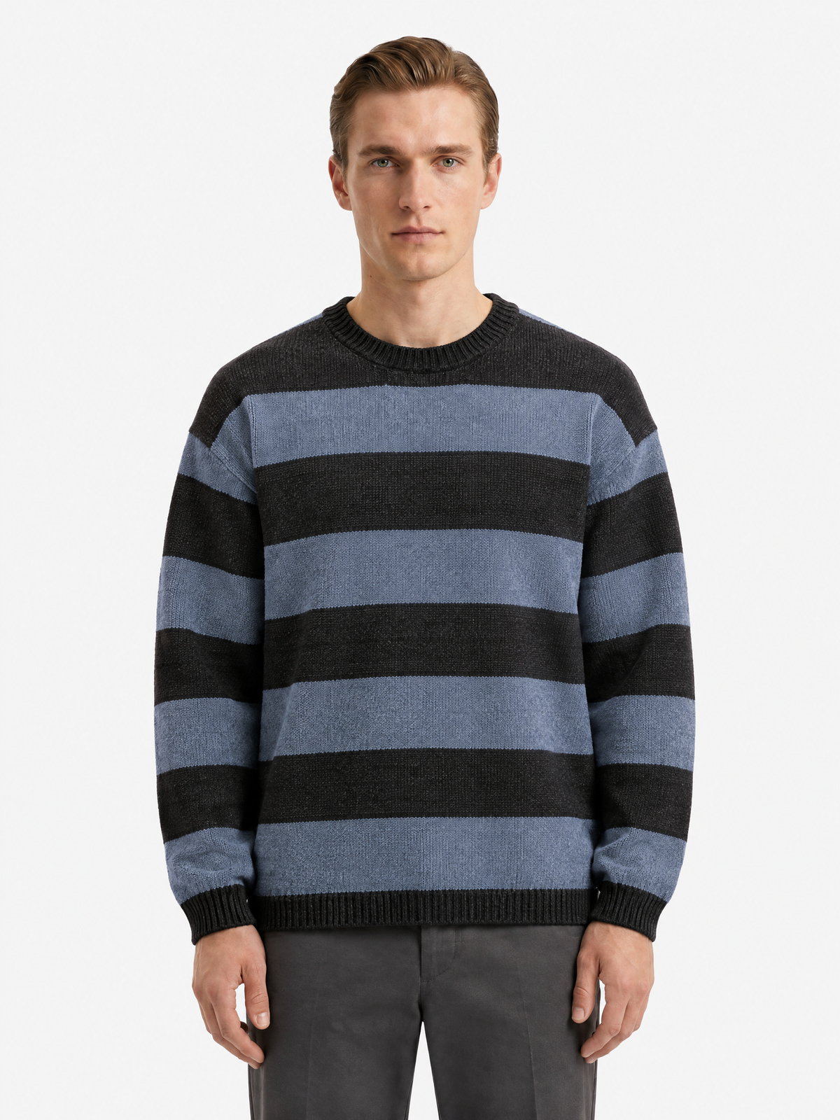 James Striped Knitted Crewneck