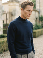 Essential Ribbed Mock Neck Sweater