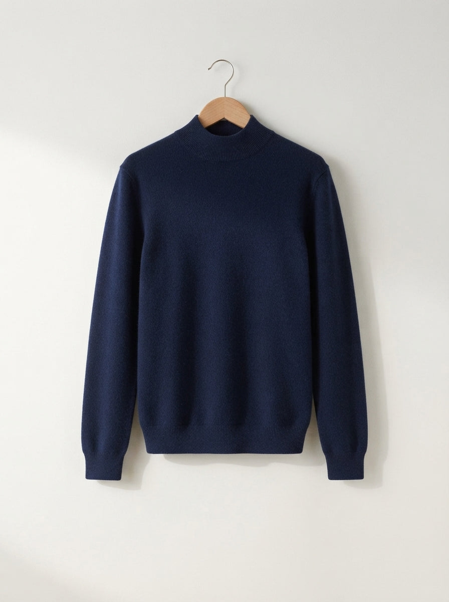Essential Ribbed Mock Neck Sweater