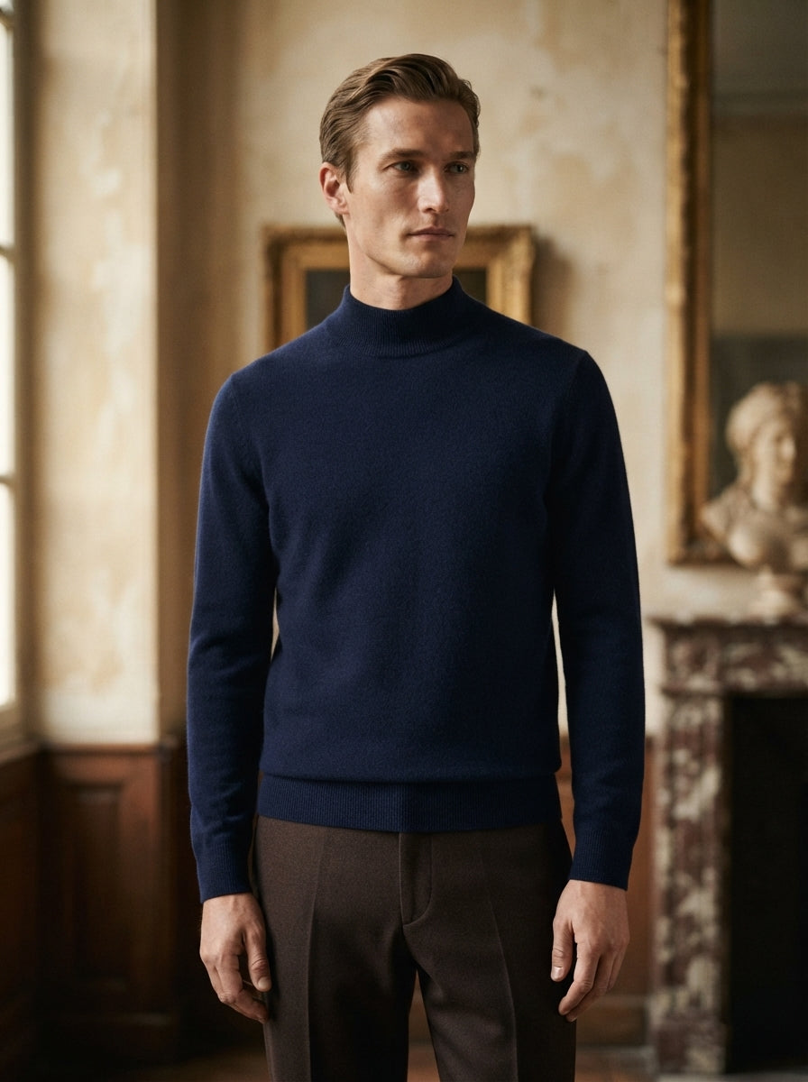 Essential Ribbed Mock Neck Sweater