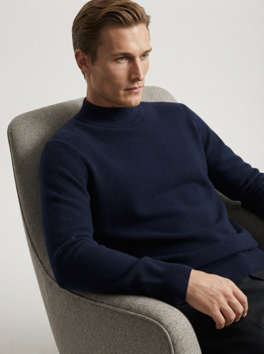 Essential Ribbed Mock Neck Sweater