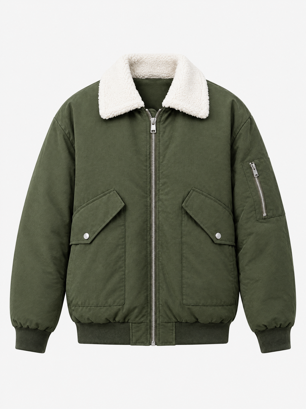 Contrast Collar Aviator Jacket