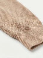Textured Viscose Crewneck Sweater