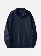 Men's Casual Polyester Half-Zip Sweatshirt