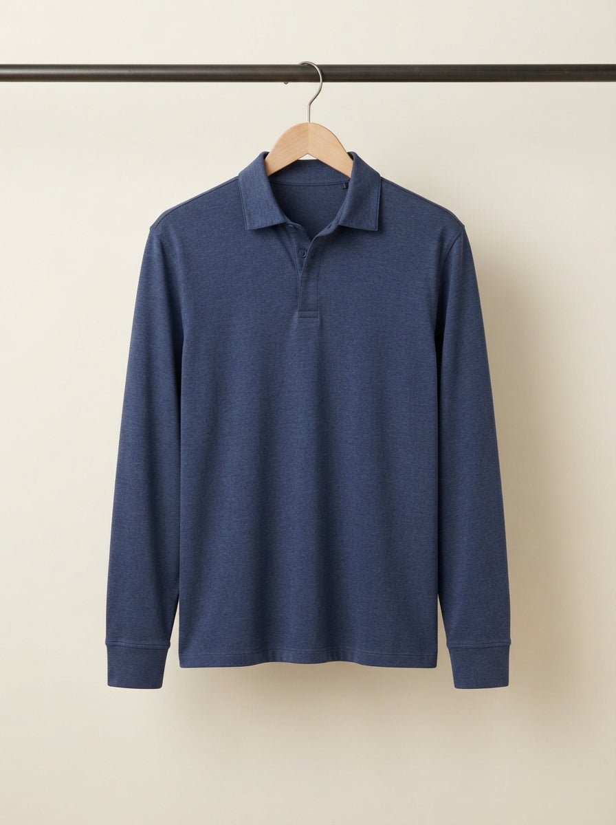 Classic Long-Sleeve Polo Shirt