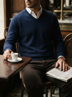 Men's Jumper Pullover V-Neck Slim Fit