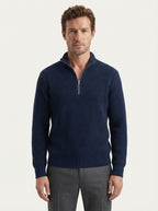 Men's Casual Knitted Zip Sweater