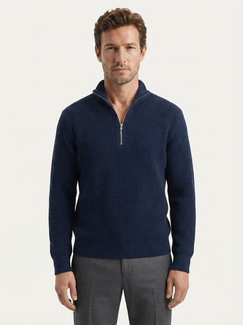 Avenia Casual Knitted Zip Sweater