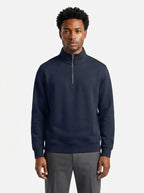 Men's Casual Polyester Half-Zip Sweatshirt