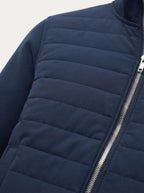 Smart-Casual Quilted Hybrid Knitted Sleeve Jacket
