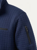 Quarter-Zip Waffle Knit Pullover