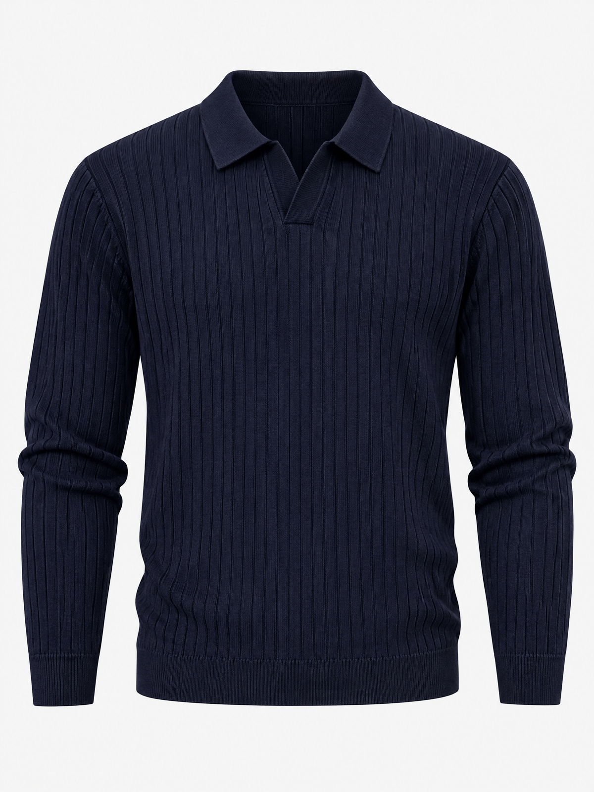 Enzo Ribbed Polo Sweater