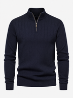 Reid Ribbed Stand Collar Quarter Zip