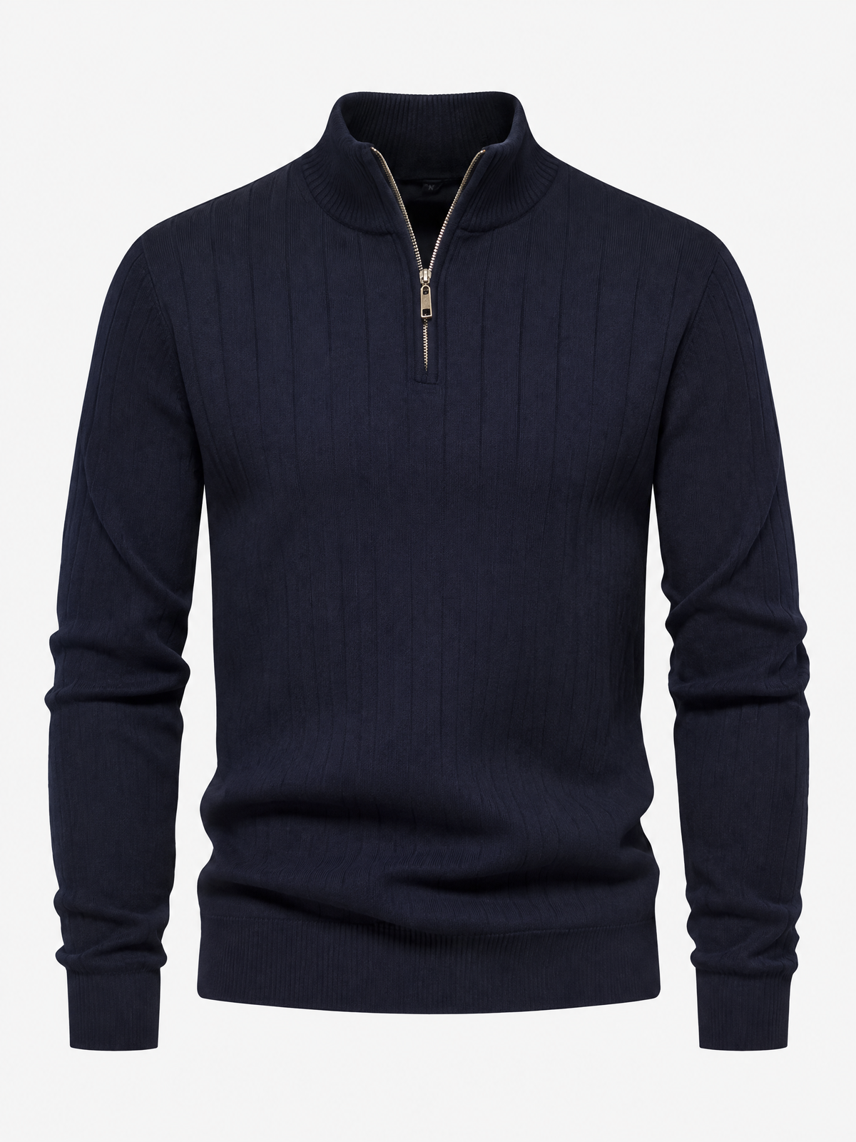 Reid Ribbed Stand Collar Quarter Zip