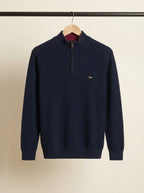 Elegant Fitted Quarter-Zip Sweater