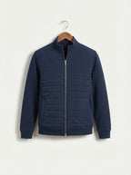 Smart-Casual Quilted Hybrid Knitted Sleeve Jacket