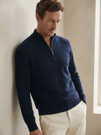 Cashmere Half-Zip Pullover Sweater