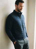 Smart-Casual Quilted Hybrid Knitted Sleeve Jacket
