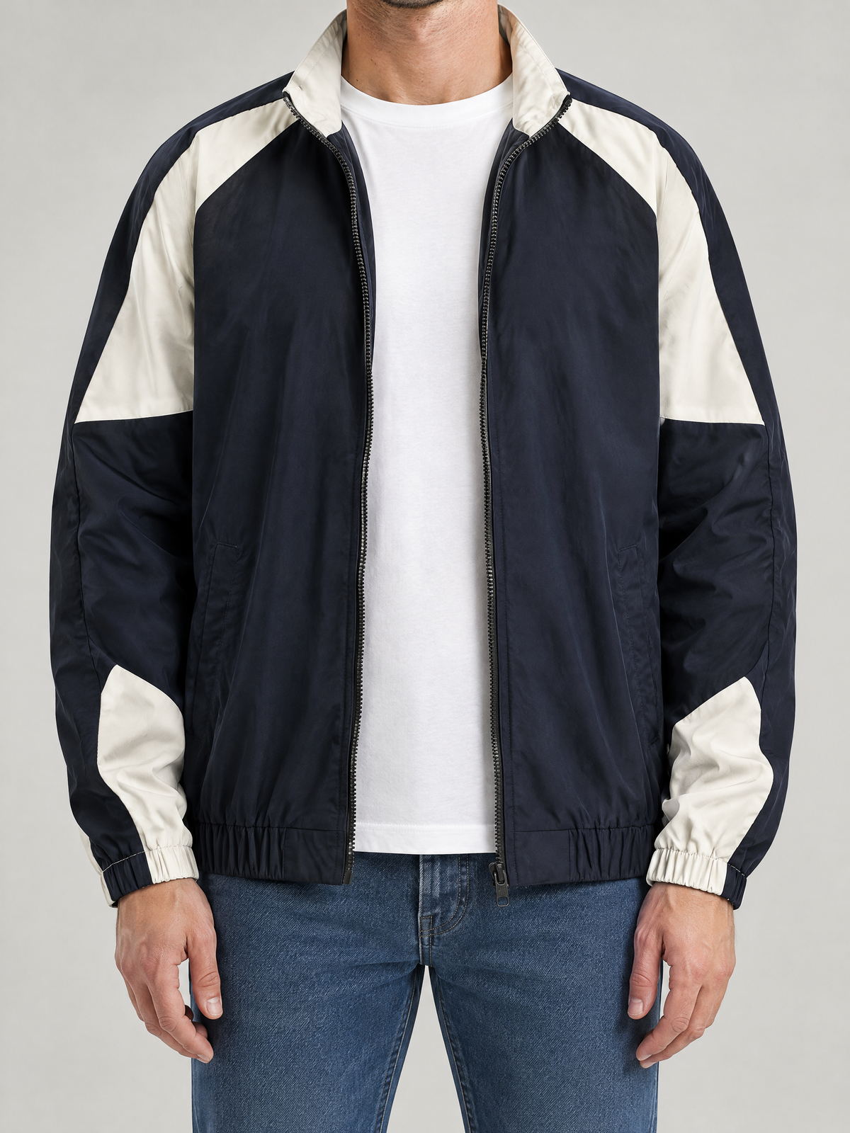 Travis Colour Block Zip-Up Jacket