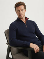 Elegant Fitted Quarter-Zip Sweater