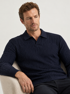 Enzo Ribbed Polo Sweater