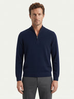 Cashmere Half-Zip Pullover Sweater