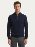 Elegant Fitted Quarter-Zip Sweater