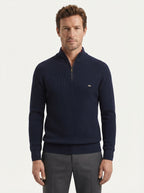 Elegant Fitted Quarter-Zip Sweater