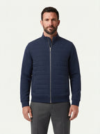Smart-Casual Quilted Hybrid Knitted Sleeve Jacket