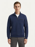 Quarter-Zip Waffle Knit Pullover