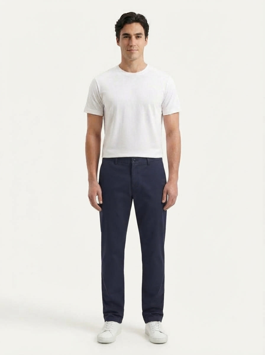 Men's Smart Casual Stretch Solid Trousers