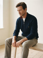 Elegant Fitted Quarter-Zip Sweater