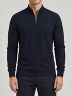 Reid Ribbed Stand Collar Quarter Zip
