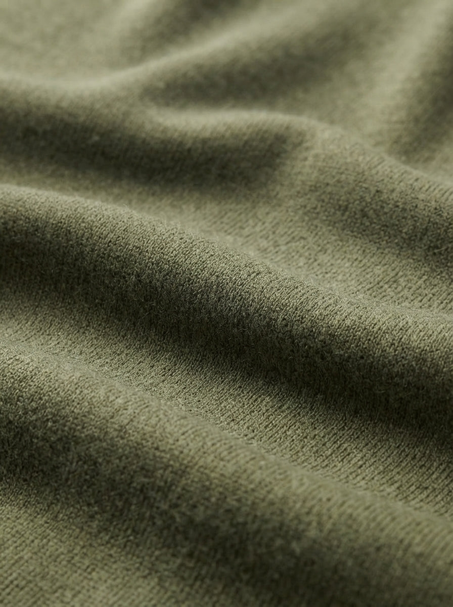 Men's Relaxed Textured Knit Open Collar Polo Jumper