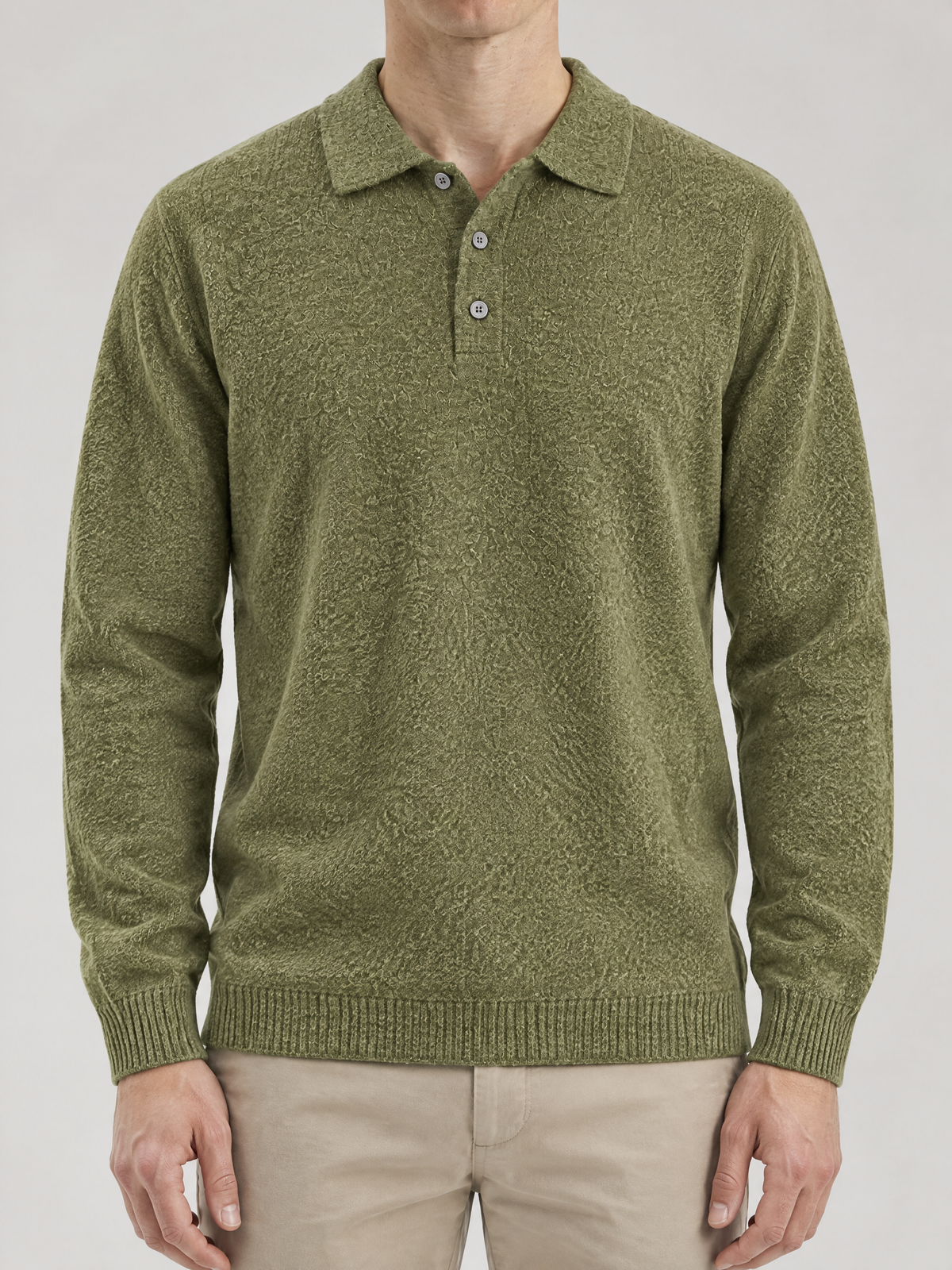 Ashford Relaxed Knit Polo Pullover
