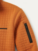 Quarter-Zip Waffle Knit Pullover