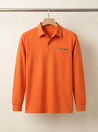 Lightweight Checkered Long Sleeve Polo Shirt