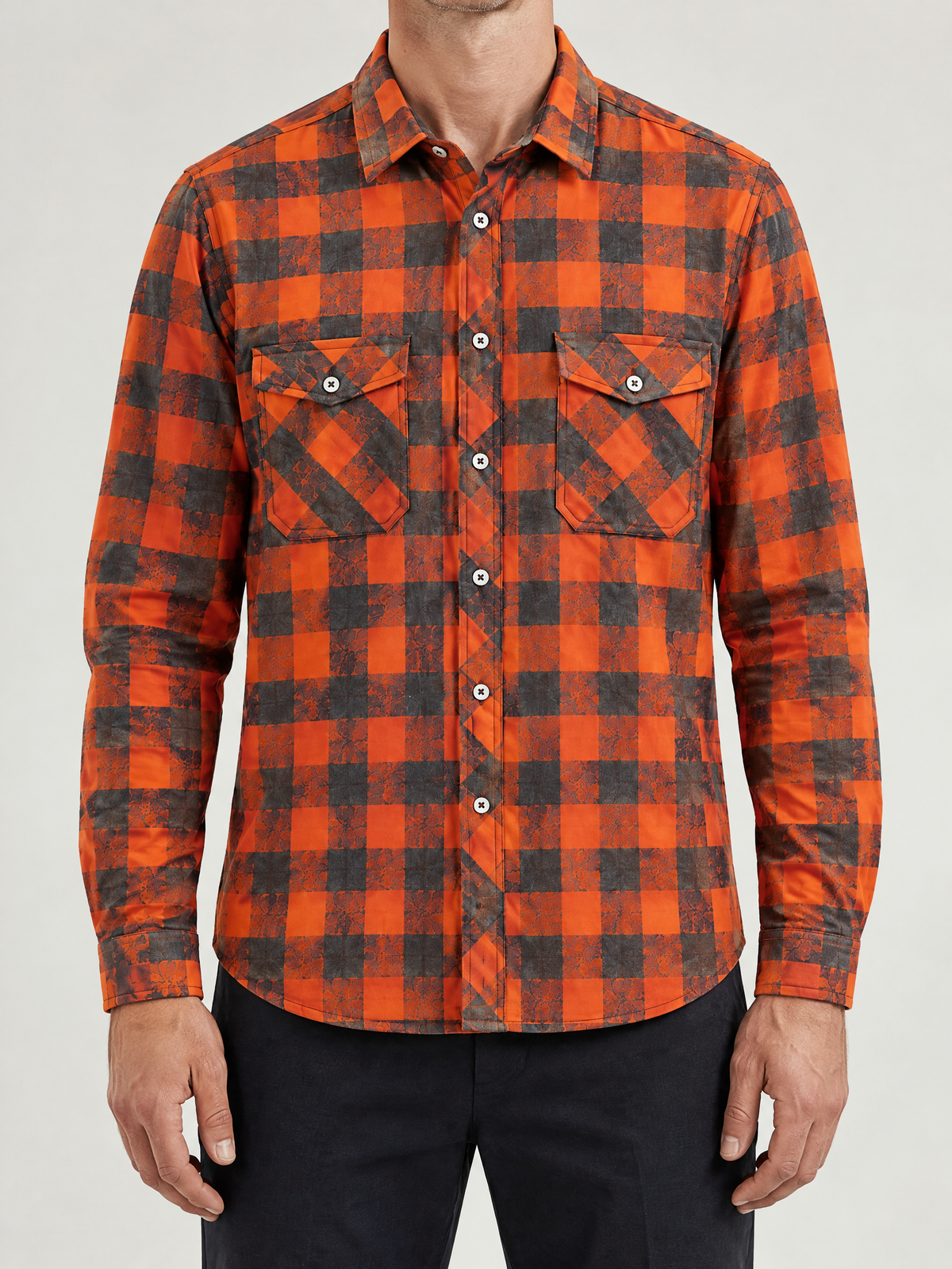 Calvin Flannel Checkered Long Sleeve Shirt