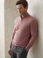 Cashmere Half-Zip Pullover Sweater