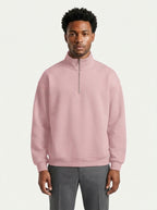 Men's Casual Polyester Half-Zip Sweatshirt