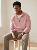 Men's Casual Polyester Half-Zip Sweatshirt