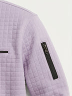 Quarter-Zip Waffle Knit Pullover