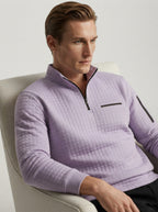 Quarter-Zip Waffle Knit Pullover