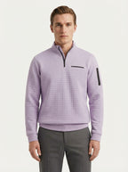 Quarter-Zip Waffle Knit Pullover