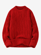 Cable Knit Crewneck Sweater