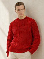 Cable Knit Crewneck Sweater