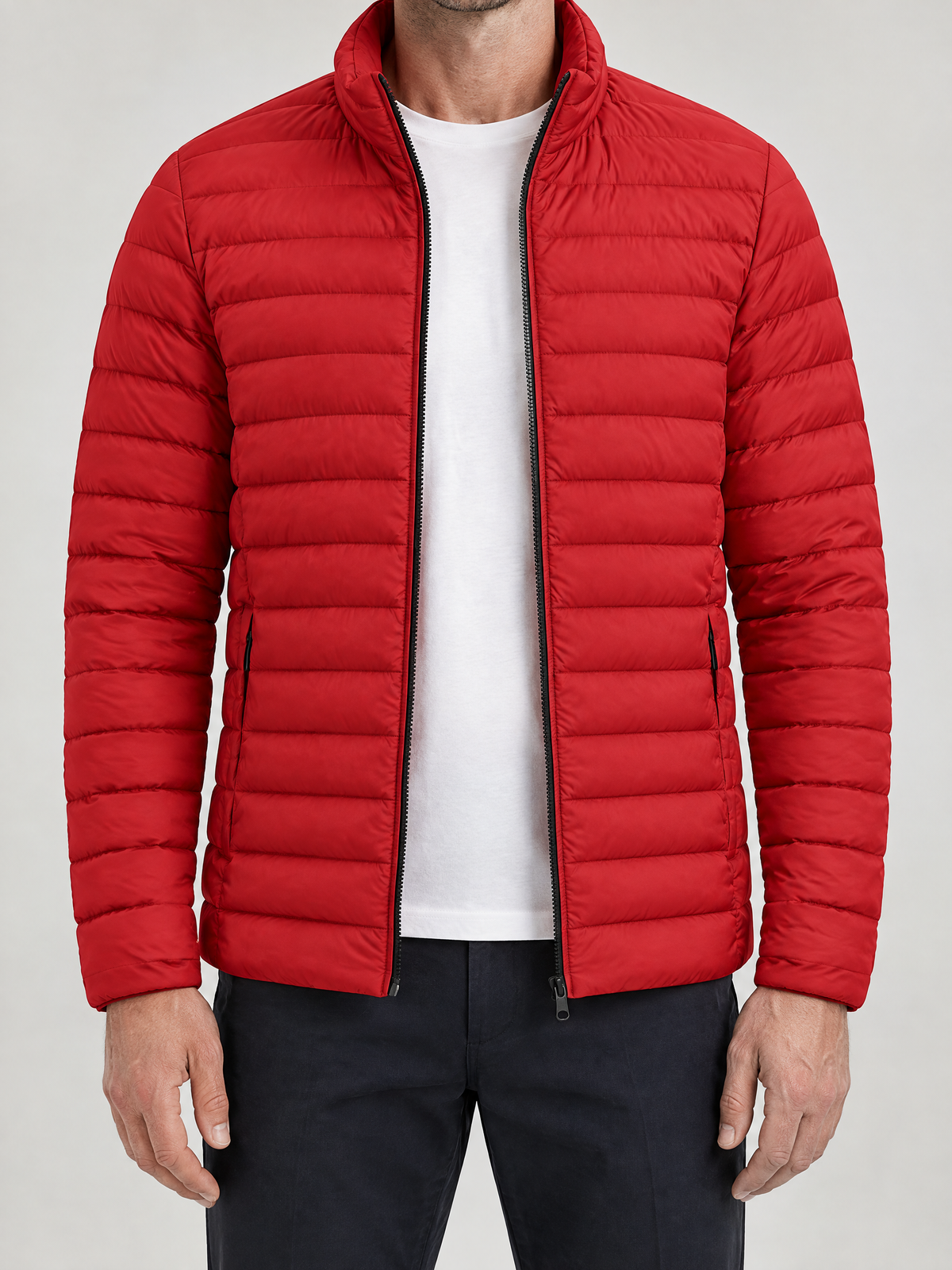 Quilted Stand Collar Puffer Jacket