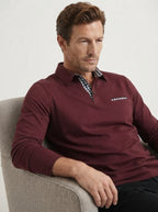 Lightweight Checkered Long Sleeve Polo Shirt